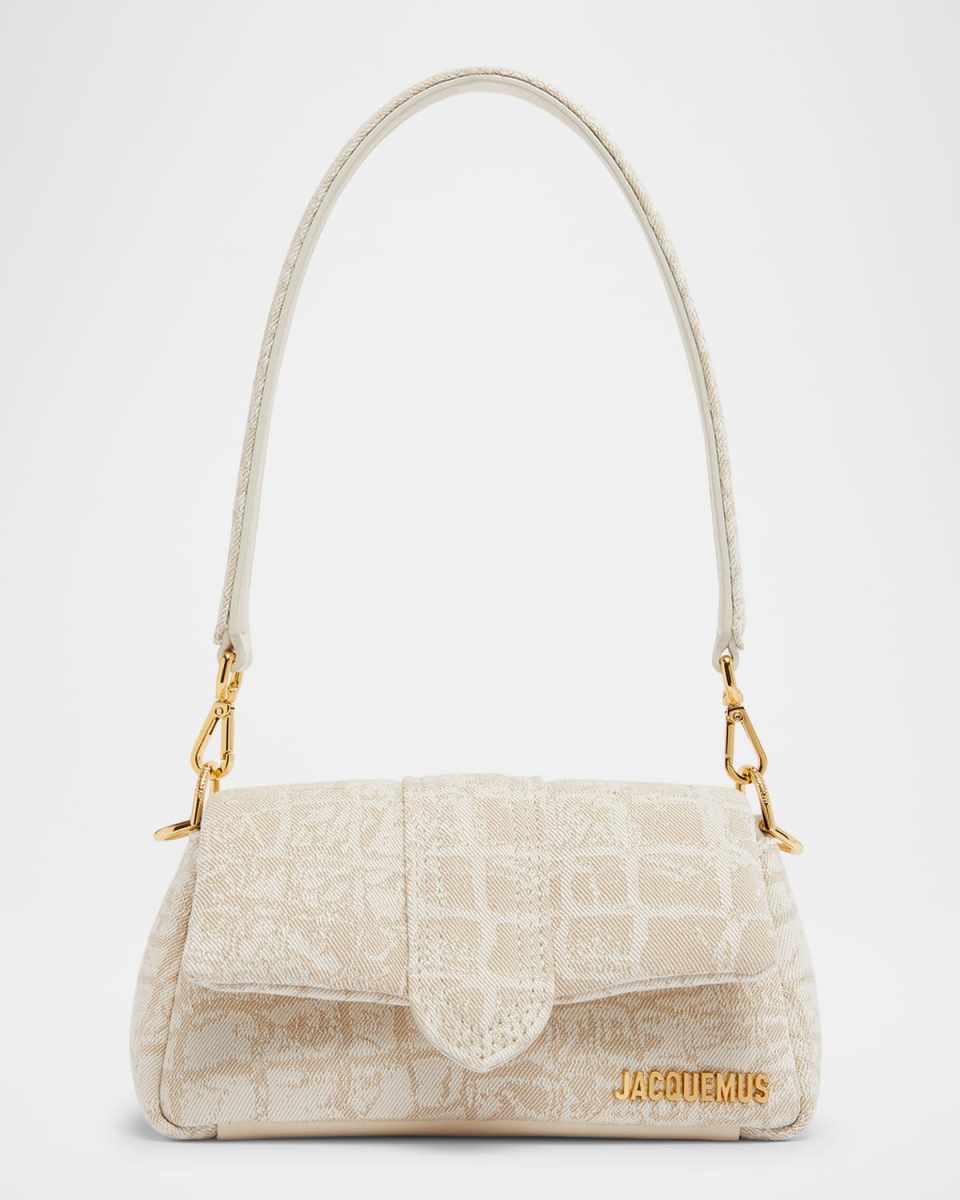 Le Petit Bambimou Croc-Print Canvas Shoulder bag